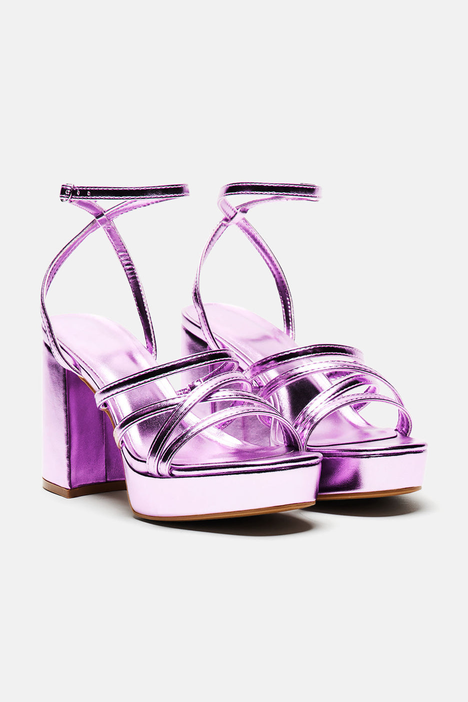 Being Pretty Platform Heeled Sandals - Lavender